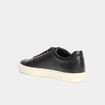 Tennis basses en cuir noir homme