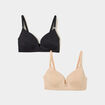 Lot 2 soutiens-gorge d'allaitement noir femme