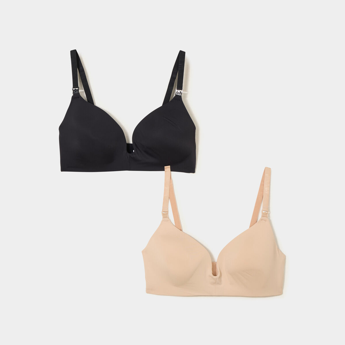 Lot 2 soutiens-gorge d'allaitement noir femme