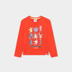 T-shirt coton manches longues Pokémon orange foncé garçon