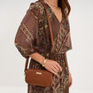 Sac bandouli&egrave;re 2 compartiments camel femme
