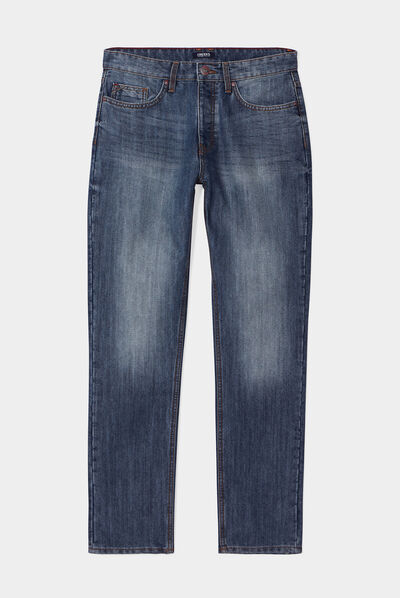 Jeans straight 5 poches Creeks denim double stone homme