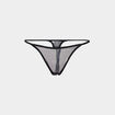 String en mesh noir femme