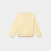 Sweat oversize col rond manches longues jaune clair fille