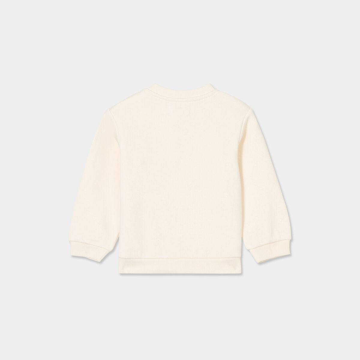 Sweat manches longues col rond ecru bébé garçon