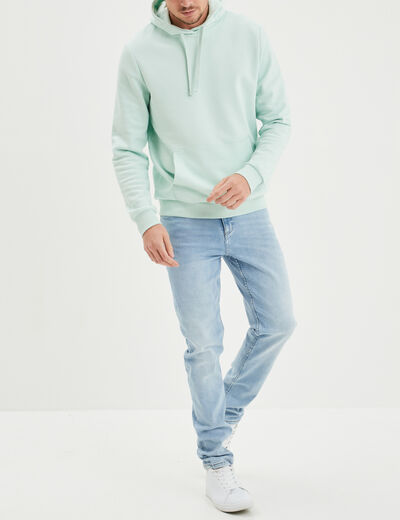 Jeans slim 5 poches denim bleach homme