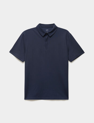 Polo manches courtes bleu p&eacute;trole homme