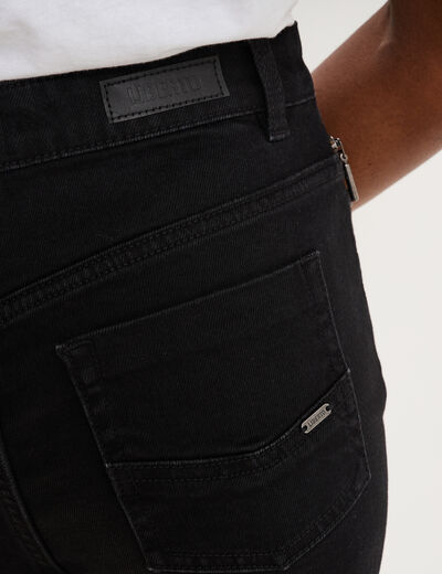 Jean skinny taille haute denim noir femme