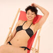 Haut de maillot de bain bandeau noir femme
