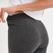 Legging taille haute &eacute;lastiqu&eacute;e gris fonc&eacute; femme
