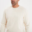 Sweat molleton col rond ecru homme