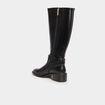 Bottes &agrave; talons avec boucles noir femme