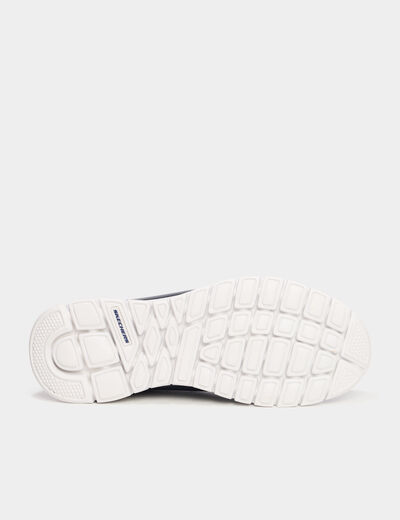Baskets running lacets élastiqués bleu homme