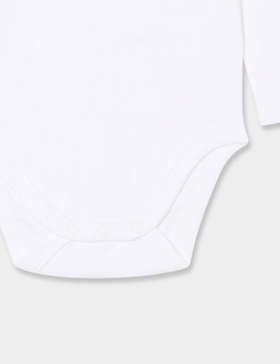 Body US coton Monsieur Caca x La Halle blanc bébé fille