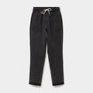 Jeans droit cropped taille &eacute;lastiqu&eacute;e denim noir femme