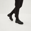 Bottines ranger crant&eacute;es noir femme