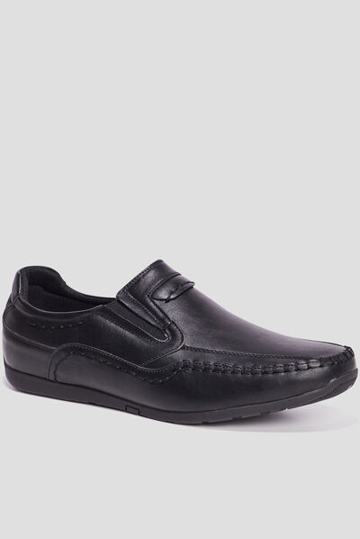 Chaussures bateau noir homme