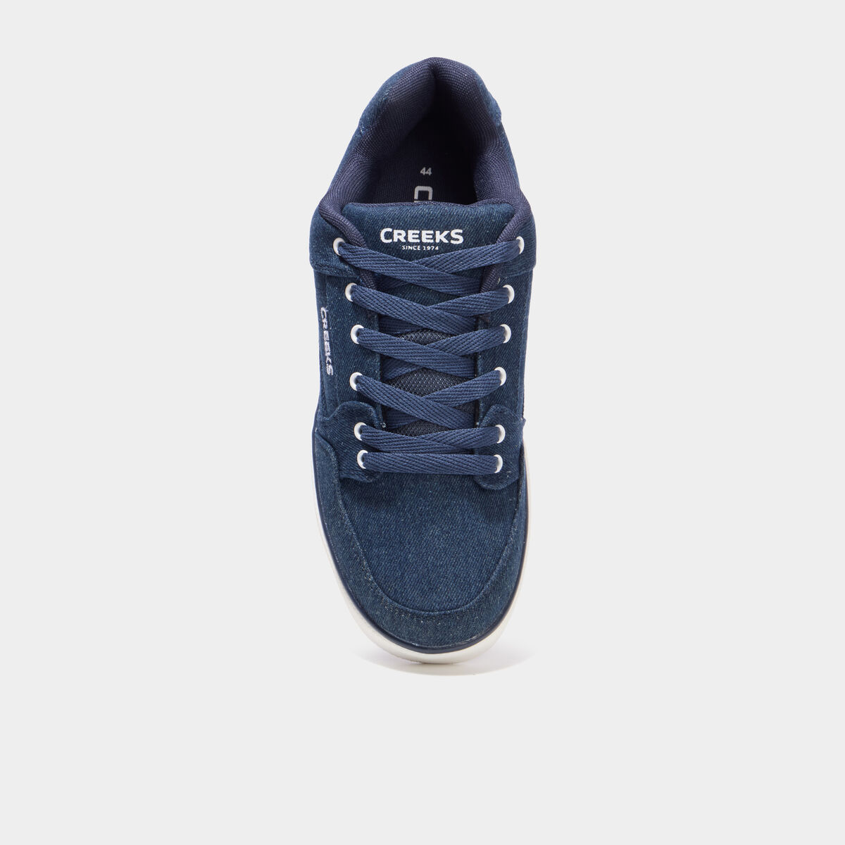 Tennis basses en toile &agrave; lacets bleu marine homme