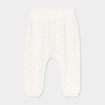 Lot 2 pantalons effet velours coton blanc b&eacute;b&eacute;