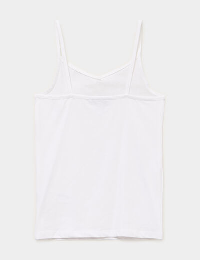Lot 2 d&eacute;bardeurs coton blanc fille