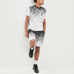 Short jogging droit à coulisse blanc homme