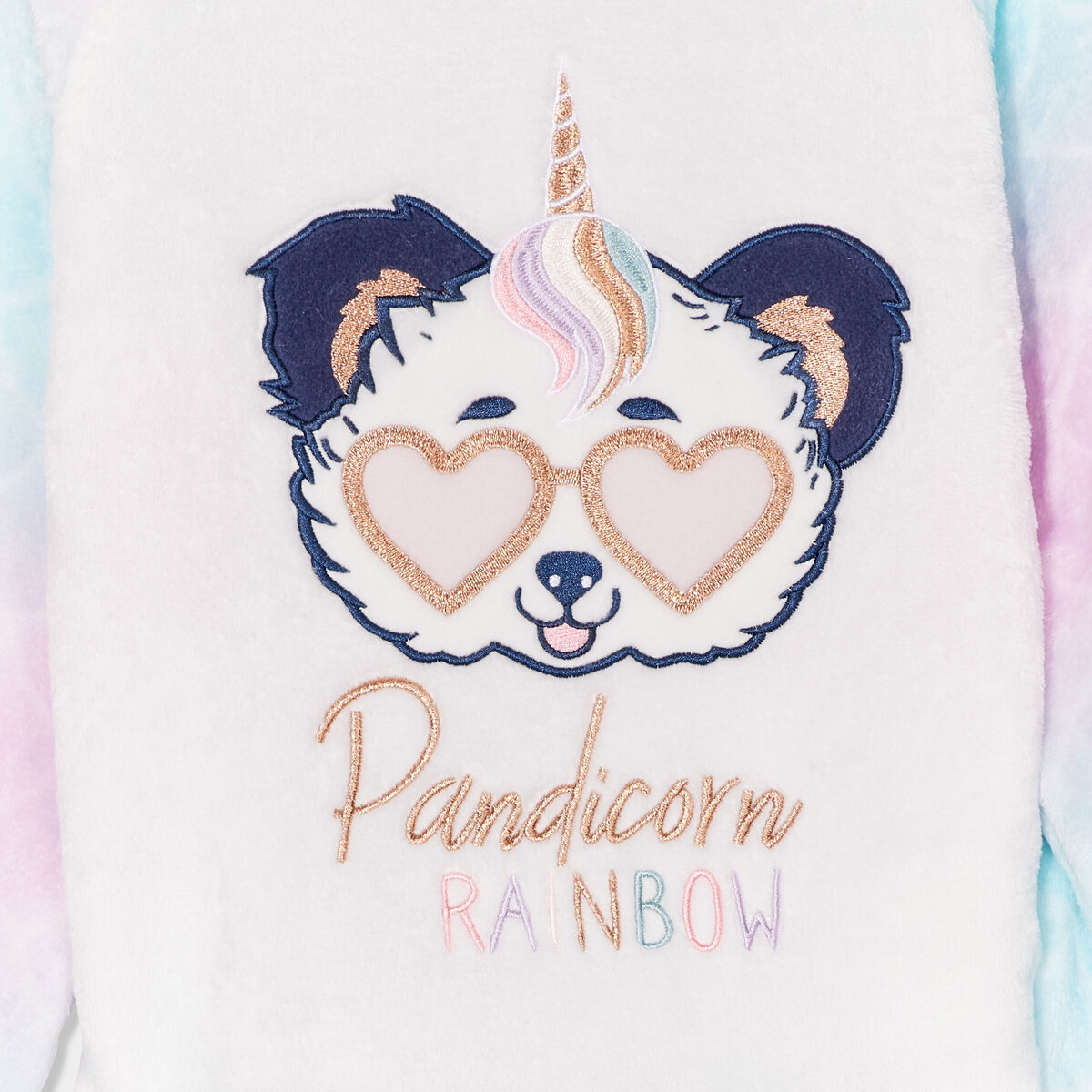 Ensemble pyjama effet polaire multicolore fille