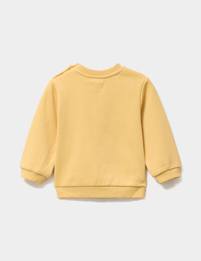Sweat manches longues jaune b&eacute;b&eacute; gar&ccedil;on