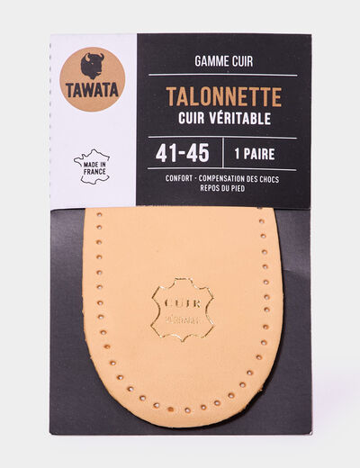 Talonnettes en cuir confort Tawata sable mixte