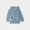 Sweat zippé à capuche coton gris bébé garçon