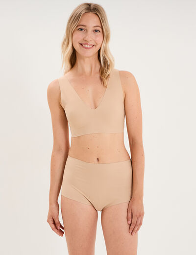 Soutien-gorge brassi&egrave;re microfibre beige femme