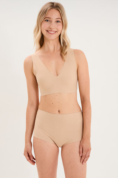 Soutien-gorge brassi&egrave;re microfibre beige femme