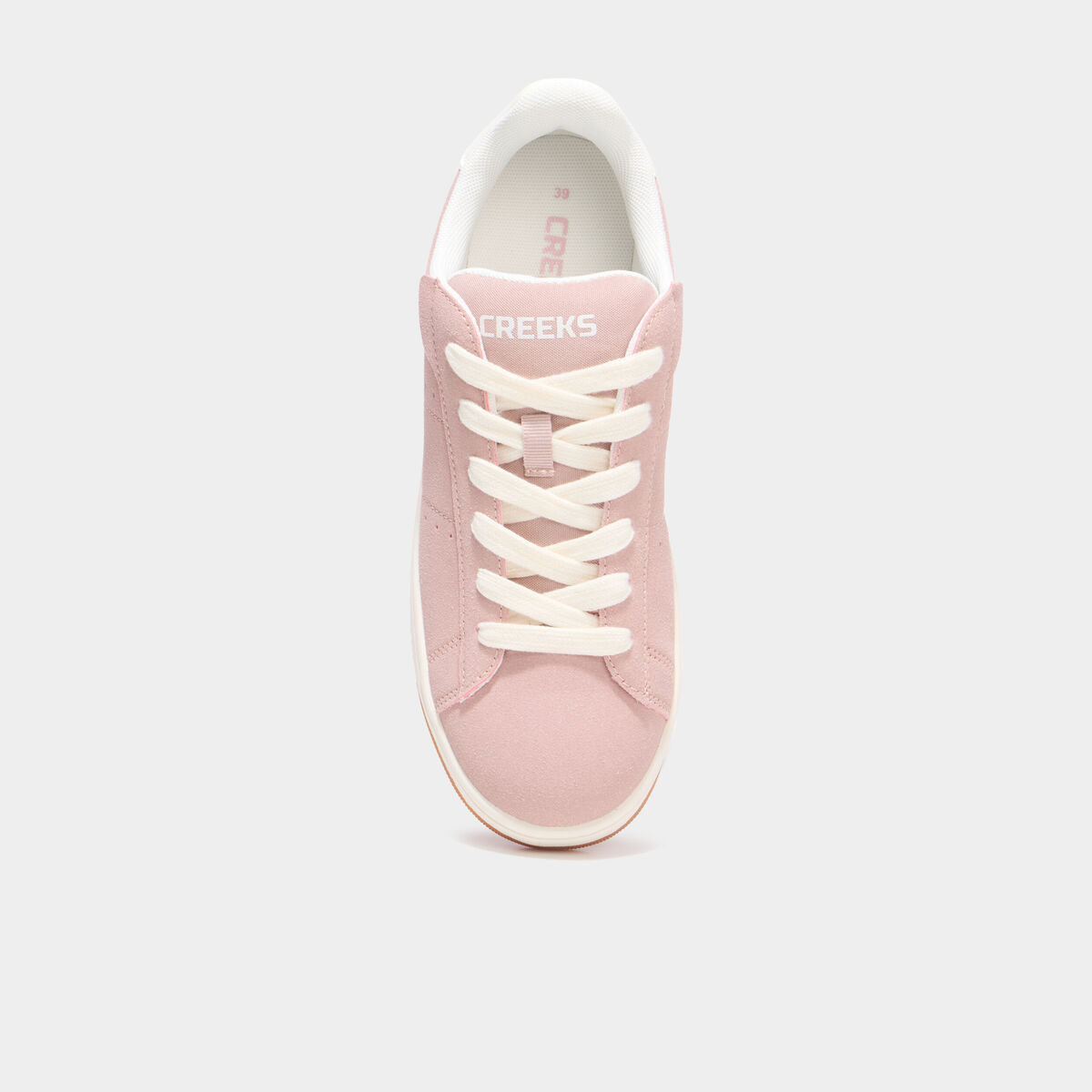 Tennis basses &agrave; lacets rose femme