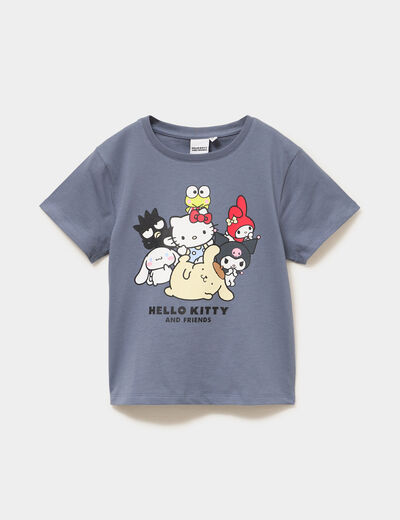 T-shirt manches courtes Hello Kitty gris fille