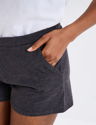 Short de pyjama gris foncé femme