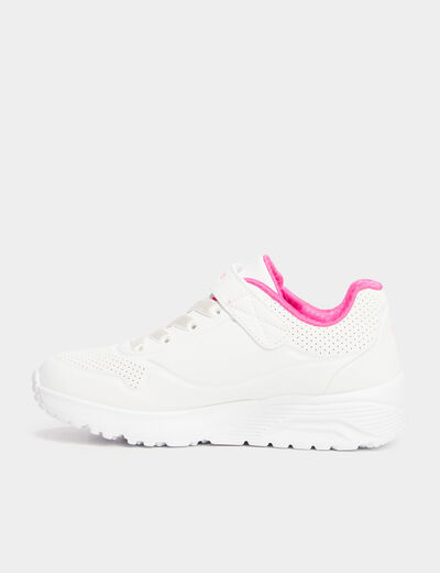Tennis à lacets Skechers Uno blanc fille