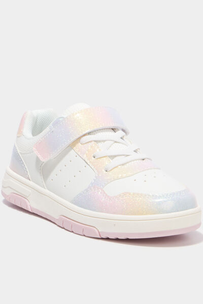 Baskets &agrave; scratchs bout renforc&eacute; multicolore fille