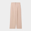 Pantalon city wide leg à pinces sable femme