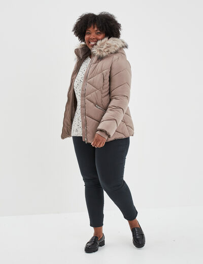 Pull col bateau blanc femme grande taille