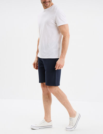 Short de jogging en molleton bleu marine homme