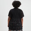 Gilet manches courtes ajouré noir femme grande taille