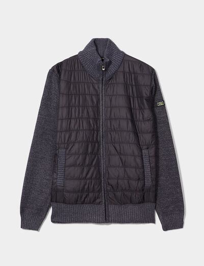 Gilet matelassé zippé Trappeur gris foncé homme