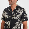Chemise manches courtes Liberto noir homme