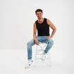 D&eacute;bardeur bretelles larges noir homme