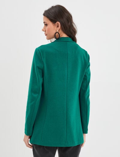 Veste blazer droite vert émeraude femme