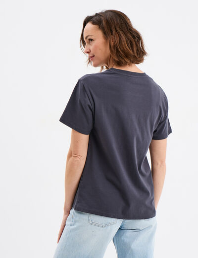 T-shirt manches courtes Le Roi lion noir femme