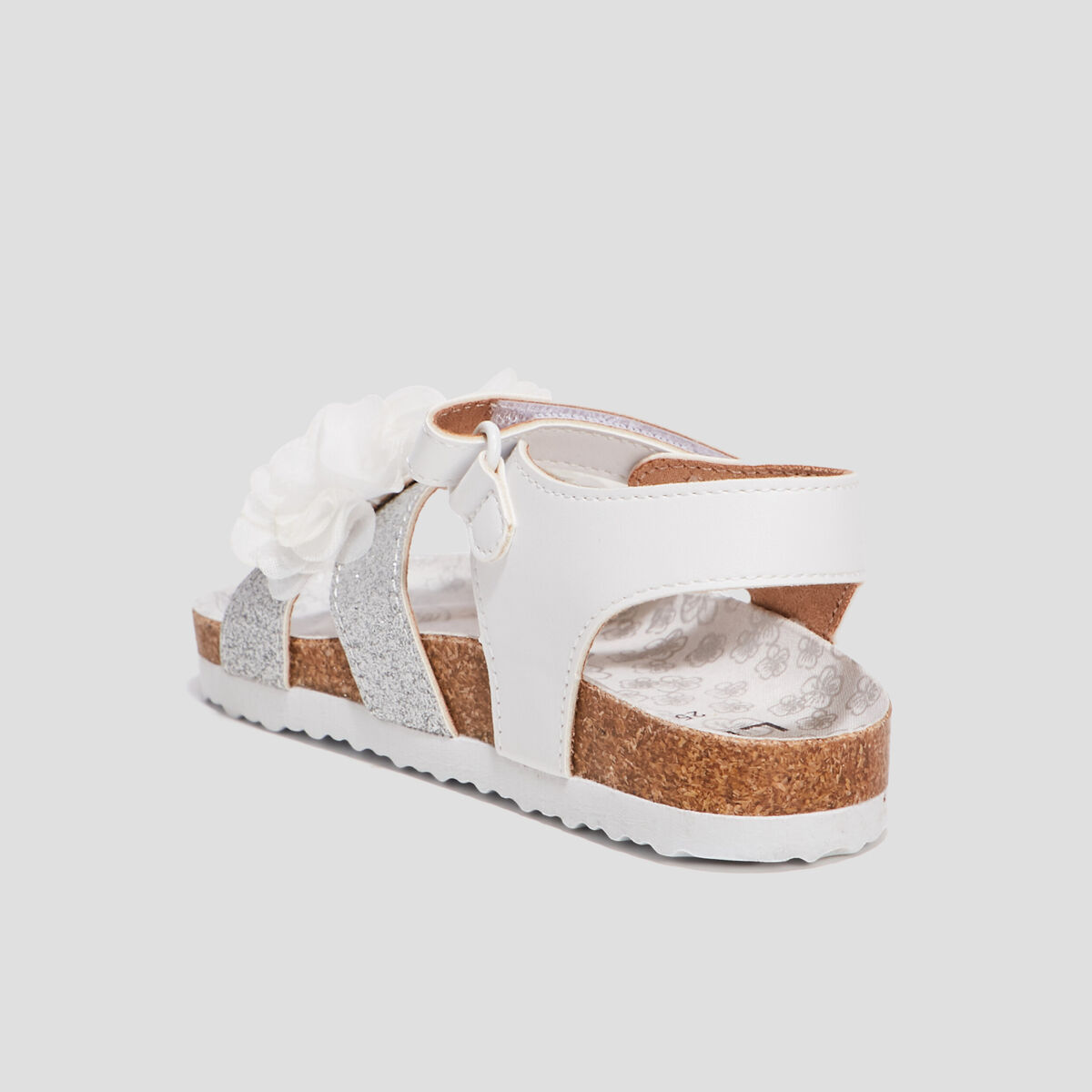 Sandales à froufrous blanc fille