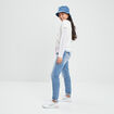 Jeans mom taille haute denim double stone femme
