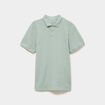 Polo textur&eacute; manches courtes coton vert pastel homme