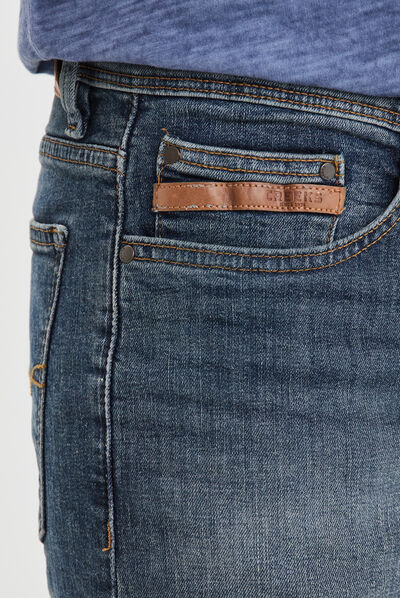 Jeans straight taille standard denim double stone homme