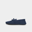 Chaussons mocassins aspect suédine bleu homme